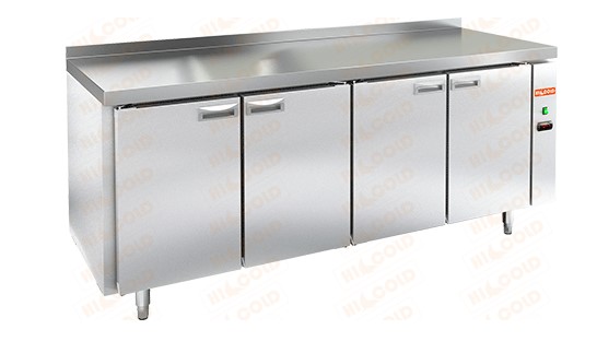 Холодильный стол HICOLD GN 1111/BT W P, пластификат, без агрегата, 3 двери (-18...-10°)